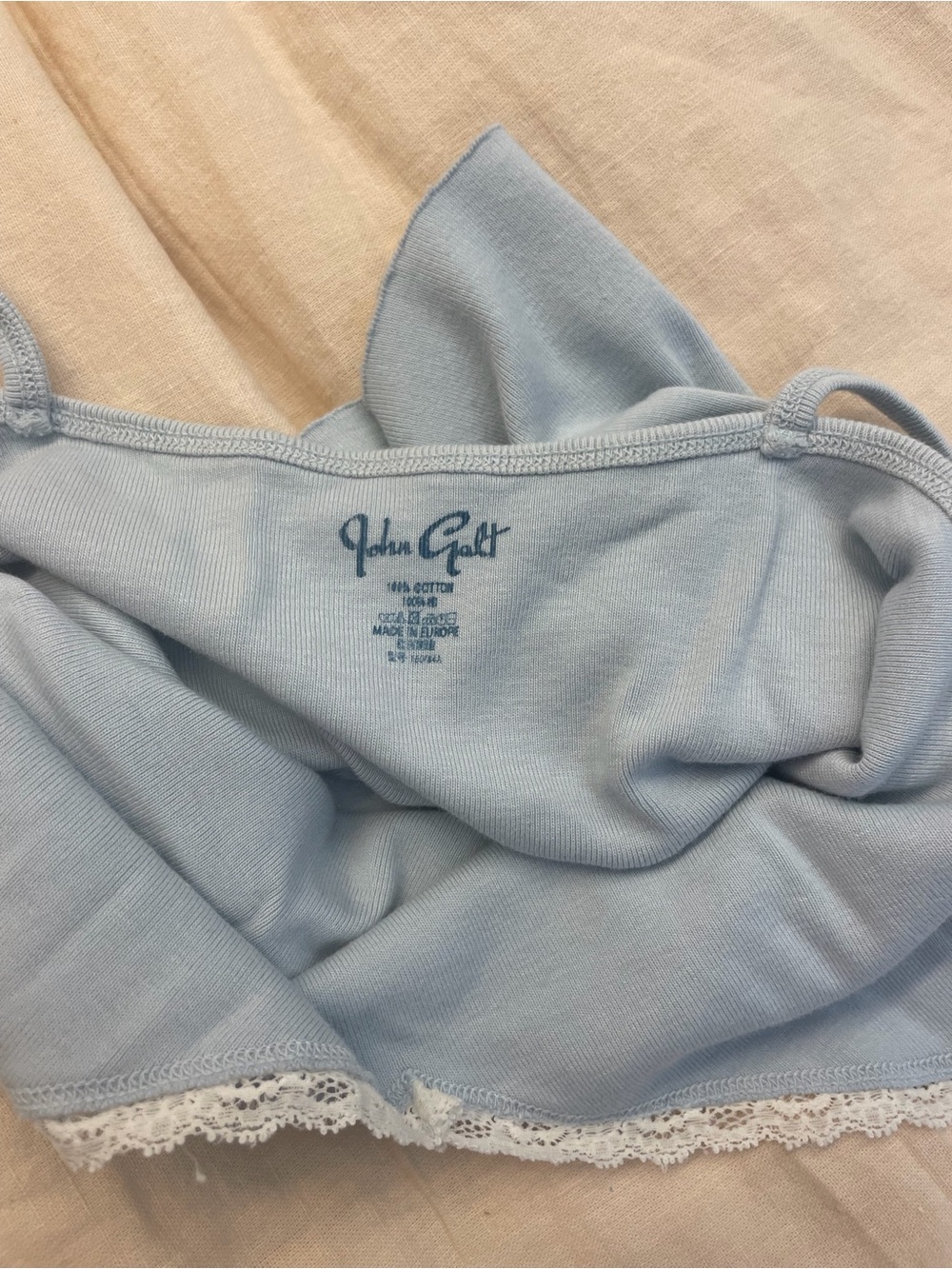 blue brandy melville lace tank top - Picture 4 of 4
